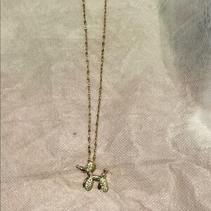 Elegant Gold Balloon Dog Necklace